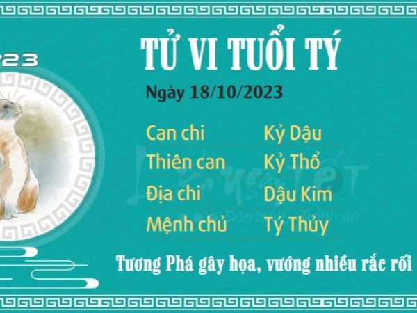Tử vi 12 con giáp hôm nay - thứ 4 ngày 18/10/2023: Tý gặp rắc rối, Tuất đề phòng người khác