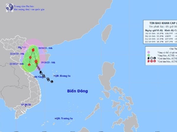 Bão số 5 khả năng đổi hướng đột ngột trên Vịnh Bắc bộ, Miền Bắc đón không khí lạnh