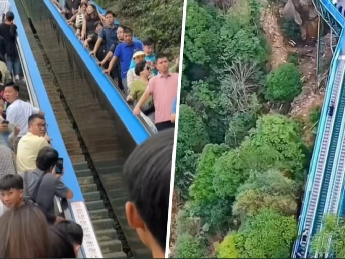 Dân mạng Trung Quốc tranh cãi kịch liệt vì thang máy liên tục xuất hiện tại khu du lịch leo núi