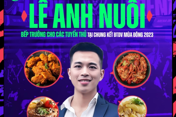 Buột miệng khen đồ ăn của Lê Anh Nuôi, tuyển thủ Liên Quân được chính 'đầu bếp ngon bổ rẻ' nấu ăn trong ngày Chung kết