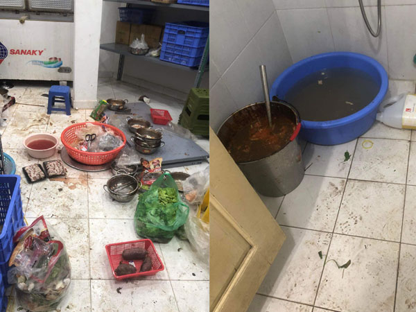Khách tố quán buffet ở Hà Nội bẩn kinh hoàng, rau thịt vứt ngổn ngang sàn bếp