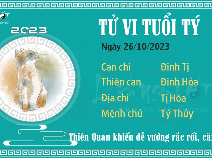 Tử vi thứ 5 ngày 26/10/2023 của 12 con giáp: Dậu có nhiều lộc, Tị phiền lòng