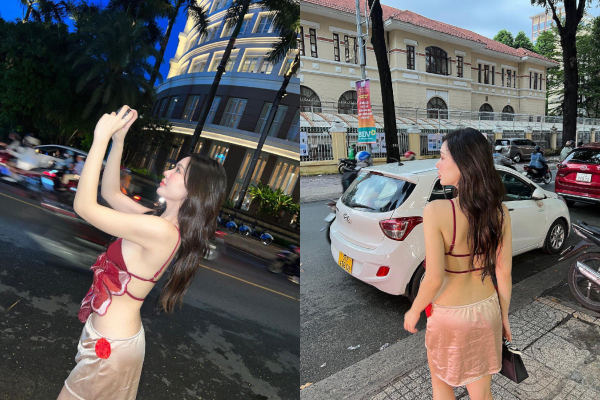 Đứng chụp ảnh cũng làm sáng cả một góc phố, hot girl ngay lập tức bị soi info và danh tính khiến nhiều người bất ngờ