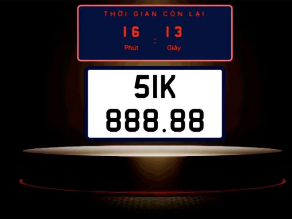 Người trúng đấu giá biển số xe 'siêu đẹp' 51K-888.88 đã nộp tiền