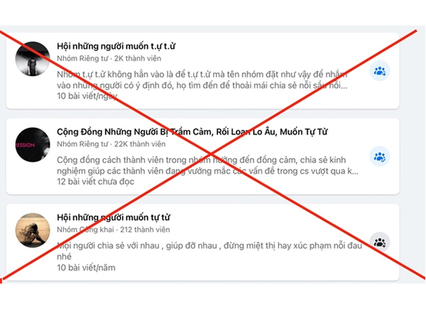 Ngăn chặn hàng chục nhóm hướng dẫn cách tự tử, bùng nợ… trên Facebook