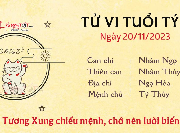 Tử vi thứ 2 ngày 20/11/2023 của 12 con giáp: Tý lười biếng, Thìn hiếu thắng