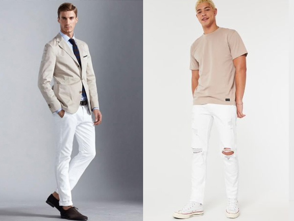 Jean trắng, items không thể thiếu với những chàng trai thanh lịch
