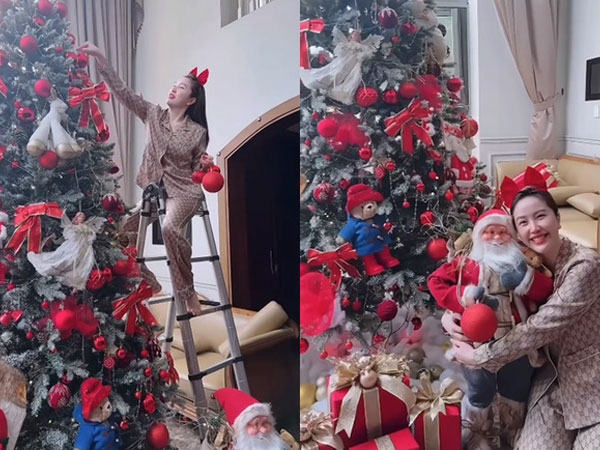 Bảo Thy tiết lộ không gian Giáng sinh 'lóa mắt' trong biệt thự triệu đô: Cây thông Noel cao 3 mét, đồ trang trí nhập từ nước ngoài về