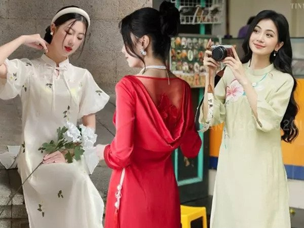 Xu hướng áo dài cách tân Tết 2024 tập trung vào một chi tiết cách điệu