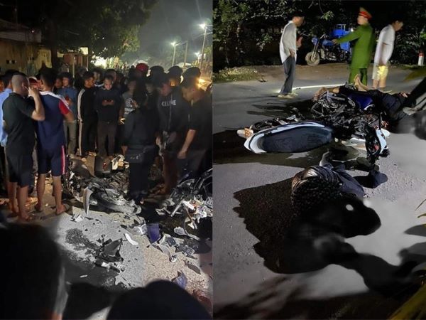 Xe máy tông nhau nát bét, 2 người tử vong tại chỗ