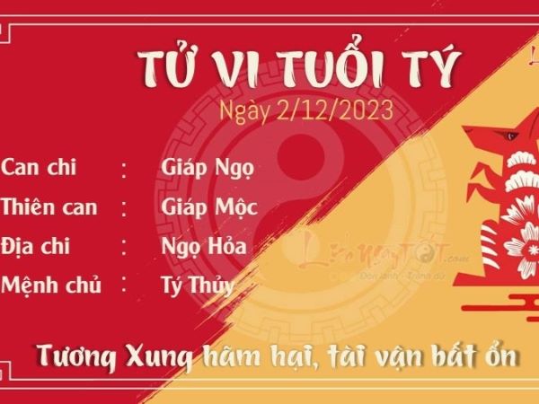 Tử vi 12 con giáp hôm nay - thứ 7 ngày 02/12/2023: Tý bất ổn, Mùi ăn nên làm ra