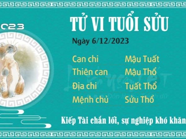 Tử vi 12 con giáp hôm nay - thứ 4 ngày 06/12/2023: Sửu khó khăn, Thìn cẩn thận tiểu nhân