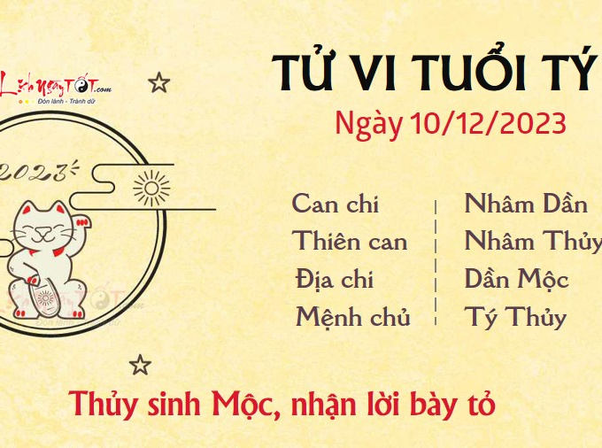 Tử vi chủ nhật ngày 10/12/2023 của 12 con giáp: Tị tập trung, Sửu vững vàng