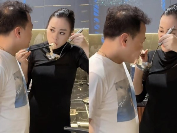 Phương Oanh ôm bụng bầu khệ nệ vào bếp, đang nấu ăn vẫn không quên hôn Shark Bình cực ngọt