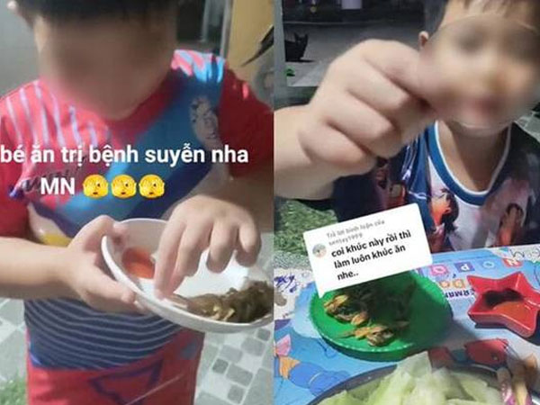 'Rợn người' clip cho trẻ ăn thằn lằn chữa hen trên TikTok: Bác sĩ nói gì?