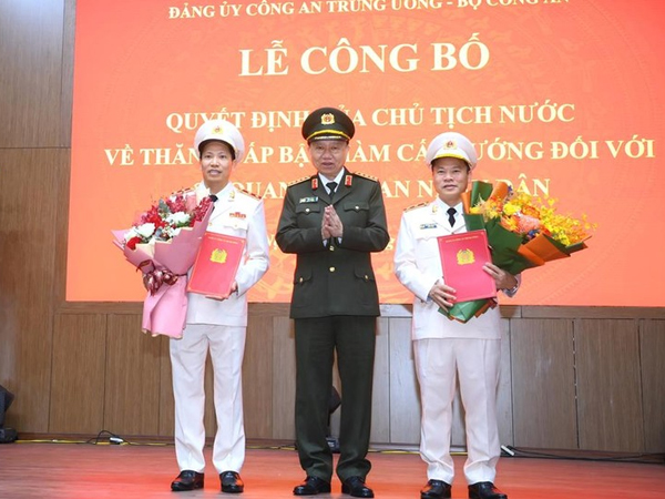 Chân dung hai Thứ trưởng Bộ Công an vừa được thăng hàm Trung tướng