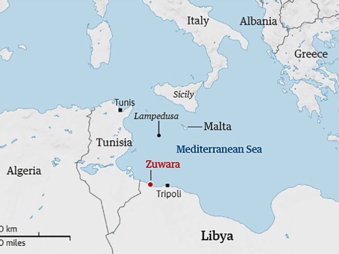 Chìm tàu ở ngoài khơi Libya, 61 người thiệt mạng