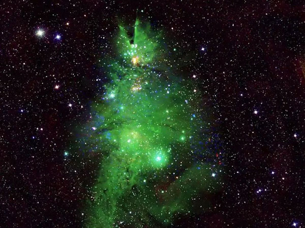 Chòm sao 'cây thông Noel' sáng lấp lánh trong vũ trụ