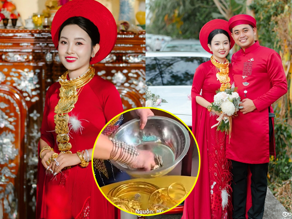 Giữa cơn 'bão' vàng tăng mạnh, mẹ cô dâu mang thau ra đựng 'sương sương' vài chục cây vàng, chú rể lái xe 24 tỷ đón dâu