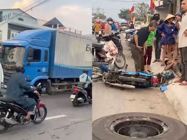 Nam thanh niên bất tỉnh vì bị bánh ô tô văng trúng người