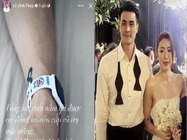 Vĩnh Thuỵ khoe ảnh nắm tay tình cảm với bà xã, hạnh phúc khi nhận đc 1 món quà đặc biệt