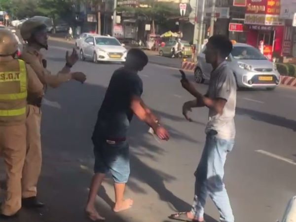 Người đàn ông say rượu rồi hành hung CSGT ngay cạnh trụ sở công an phường