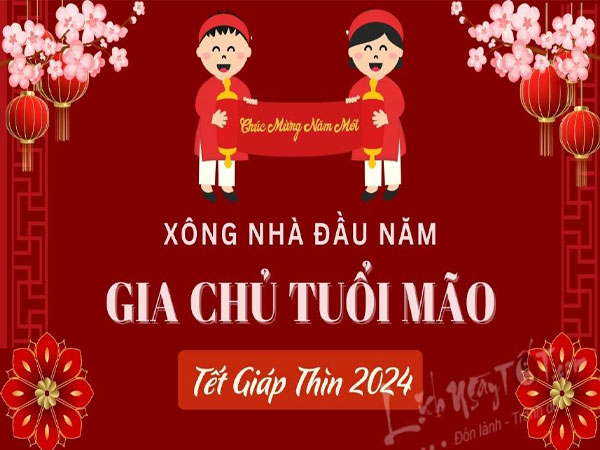 Xem tuổi xông nhà năm 2024 cho gia chủ tuổi Mão vượt mặt Thái Tuế, thành công đơm trái, tình ái đơm hoa năm mới!
