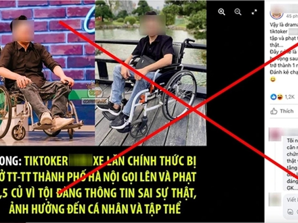 Sự thật tin Tiktoker ngồi xe lăn bị phạt 7,5 triệu đồng sau bài đăng 'bị quán phở đuổi'