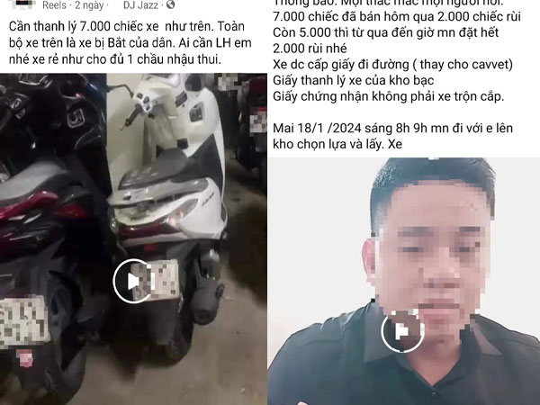 Thực hư clip livestream bán thanh lý 7.000 xe trong bãi xe vi phạm của CSGT