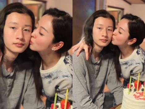 Con trai chung của ca sĩ Quang Dũng, hoa hậu Jennifer Phạm tuổi 16: Đẹp trai nhưng đôi mắt buồn gây chú ý