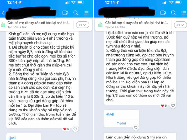 Vụ phụ huynh bức xúc vì trường mầm non thu 1 triệu/học sinh để sửa thảm cỏ: Nhà trường nói gì?