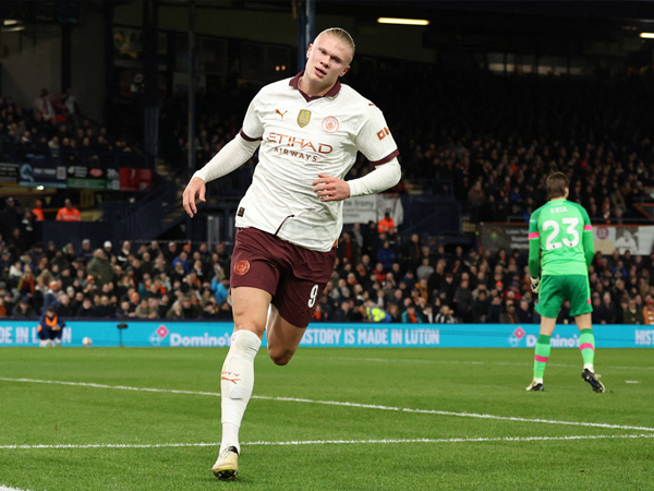 Haaland ghi 5 bàn, Man City đè bẹp Luton
