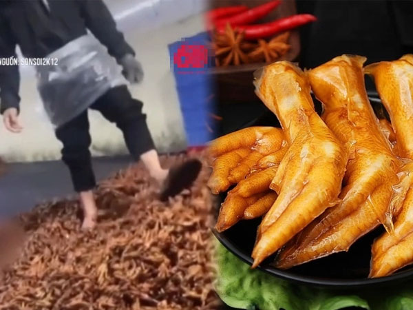 Rùng mình hình ảnh chân gà siêu cay bị giẫm đạp, đổ đống dưới đất: Nhìn thế này liệu còn ai dám ăn?