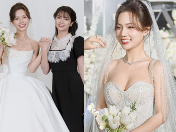 Lễ cưới của diễn viên Vbiz và chồng doanh nhân: Cô dâu diện váy 200 triệu khoe nhan sắc mỹ miều, dàn sao đổ bộ chúc mừng