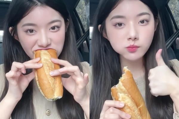 Chán mukbang bình thường, tiên nữ ngồi ăn trong xế hộp, khéo léo 'chơi chiêu' giữa ồn ào đạo nhái