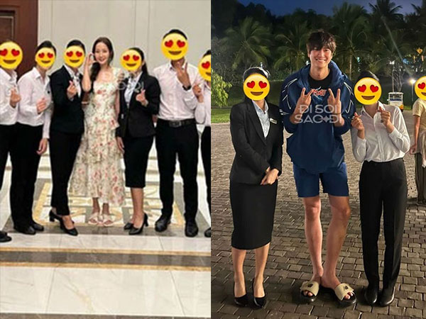 Ảnh hiếm Park Min Young diện váy xinh xỉu đi tiệc, dàn sao Cô Đi Mà Lấy Chồng Tôi vui đùa ở resort Nha Trang
