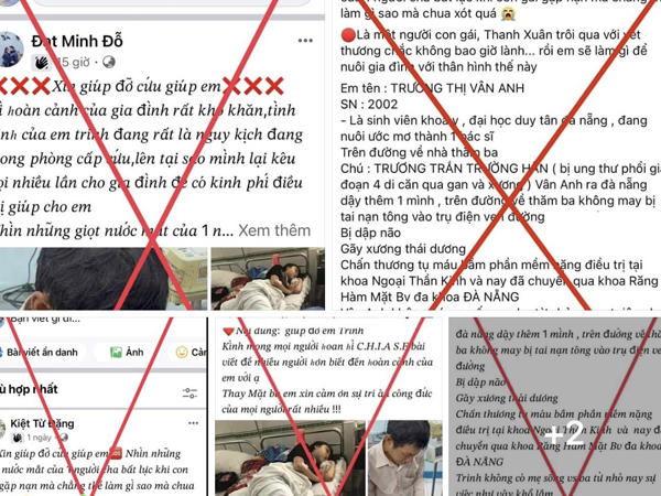Cảnh báo chiêu lừa kêu gọi góp tiền cho người mắc bệnh nan y, gặp tai nạn