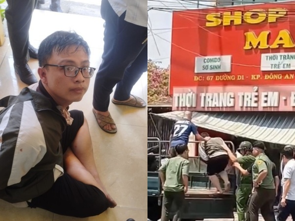 Thanh niên cướp giật trong tiệm vàng ở Bình Dương bị bắt tại trận