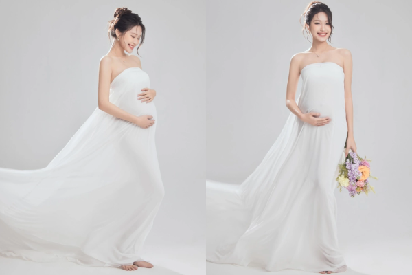 Mẹ bầu Doãn Hải My khoe chân dài cực phẩm, vóc dáng nuột nà, xinh đẹp đến nỗi hội 'gái độc thân' cũng tự nhiên muốn lấy chồng sinh con