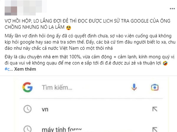 Vợ đang đợi đẻ lỡ đọc được lịch sử google của 'ông chồng lo xa nhất nước'