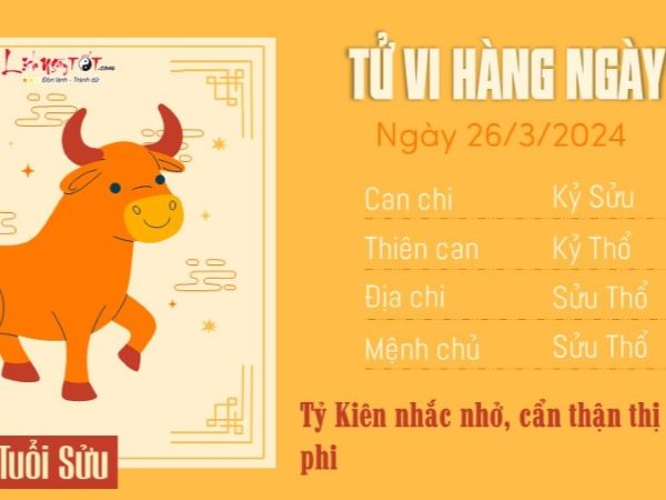 Tử vi 12 con giáp hôm nay - thứ 3 ngày 26/03/2024: Tị có lộc, Sửu coi chừng thị phi