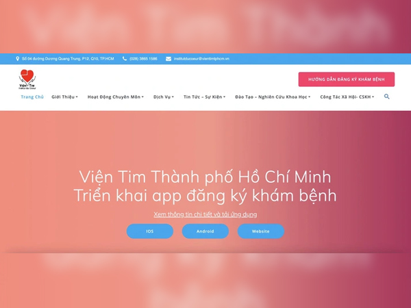 Trang web lấy số khám bệnh của Viện Tim TP HCM bị hacker tấn công?