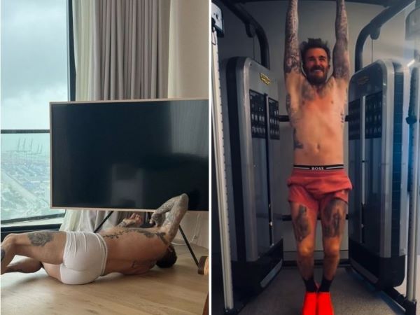 Bài tập giúp David Beckham giữ cơ bụng sáu múi ở tuổi 48