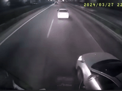 Clip: Xe tải lấn làn, kéo lê ô tô con hàng chục mét trên cao tốc Pháp Vân