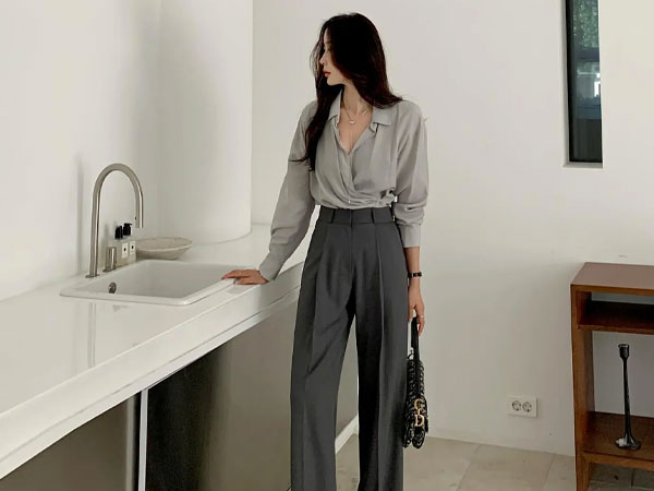 Mặc đẹp không khó với 10 cách phối áo sơ mi và quần ống rộng chuẩn sành điệu