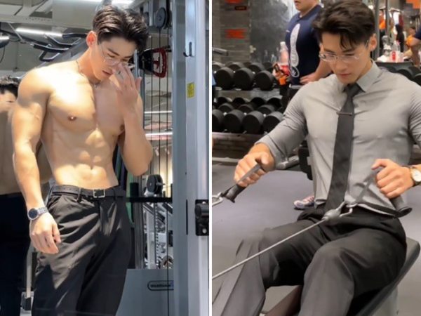 Người đàn ông hot nhất MXH: Mặc áo sơ mi tập gym, như tổng tài 'xé sách' bước ra