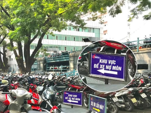 Sự thật bức ảnh 'khu vực để xe nợ môn' của một trường đại học