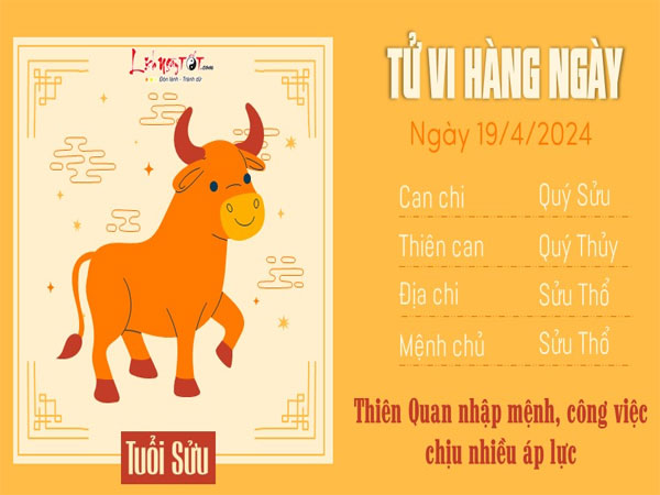 Tử vi thứ 6 ngày 19/4/2024 của 12 con giáp: Sửu chịu áp lực, Tuất mâu thuẫn