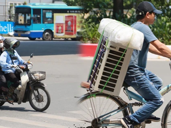 Ngày nghỉ lễ đầu tiên 'đỏ rực' 45 độ C, Hà Nội như 'lò bát quái' khiến người dân không dám ra đường