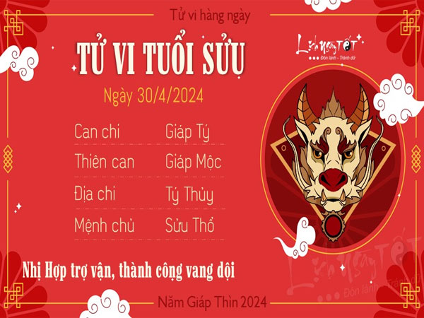 Tử vi thứ 3 ngày 30/4/2024 của 12 con giáp: Nghỉ lễ Sửu bội thu, Ngọ mệt mỏi